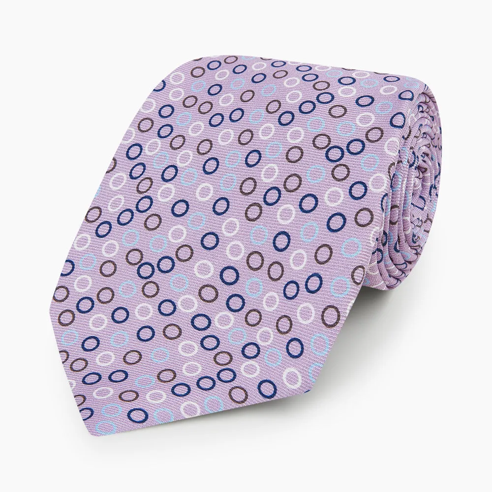 Multi-coloured Circle Yellow Silk Tie sold by Turnbull & Asser product image thumbnail 5