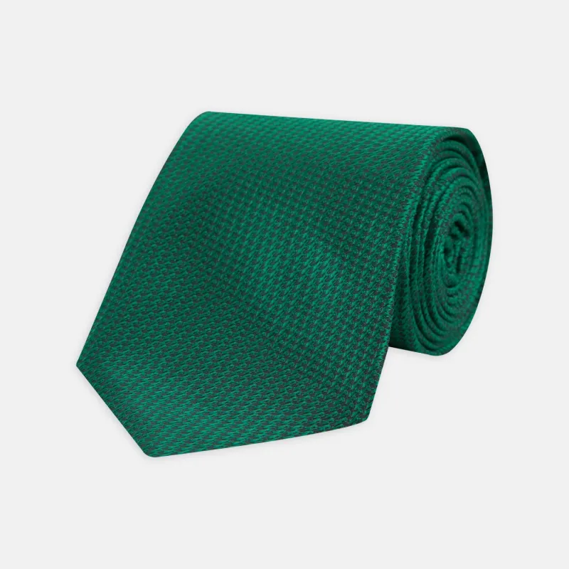 Green Lace Silk Tie sold by Turnbull & Asser