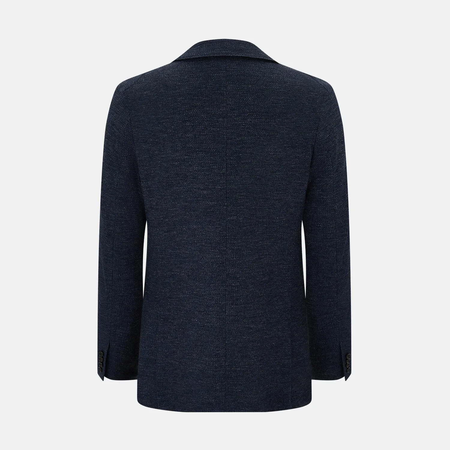 Navy Linen Blend Cambridge blazer sold by Turnbull & Asser product image thumbnail 3