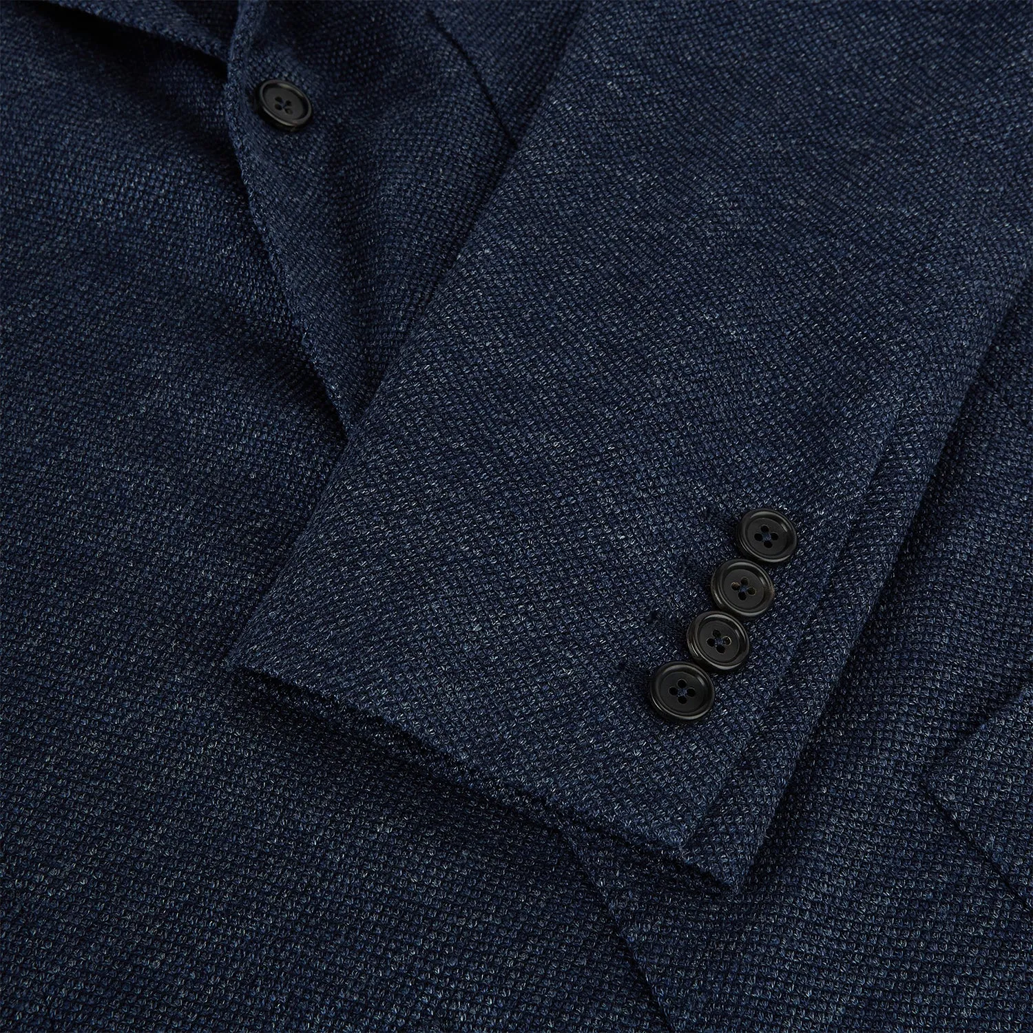 Navy Linen Blend Cambridge blazer sold by Turnbull & Asser product image thumbnail 4