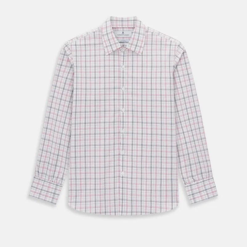 Purple and Blue Multi Check Westminster Shirt sold by Turnbull & Asser