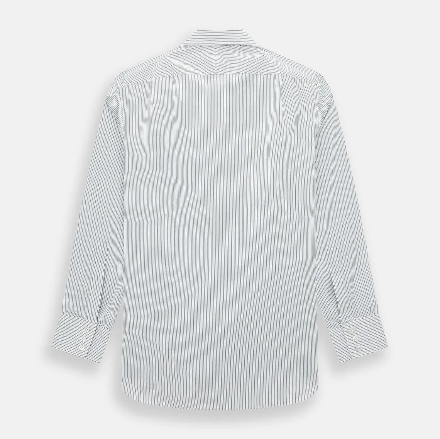 Navy and Brown Pinstripe Mayfair Shirt sold by Turnbull & Asser product image thumbnail 3