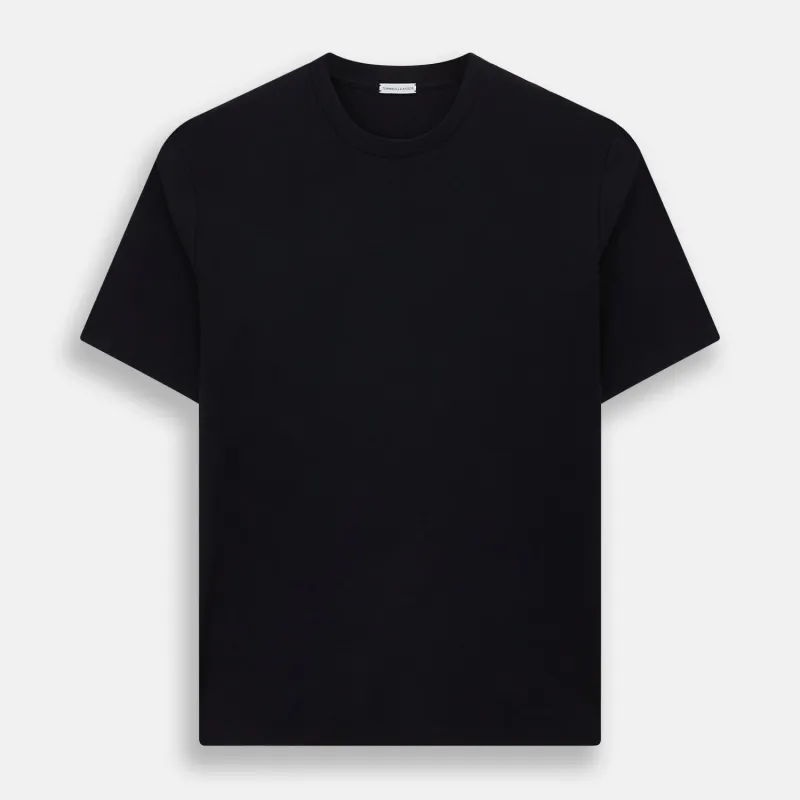 Navy Short-sleeve Fitted T-Shirt sold by Turnbull & Asser