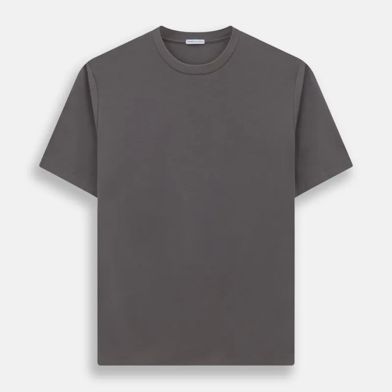 Shadow Grey Short-Sleeve T-shirt sold by Turnbull & Asser