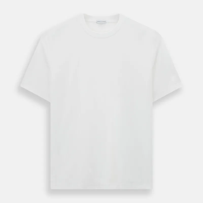 White Short-sleeve Pyjama T-Shirt sold by Turnbull & Asser