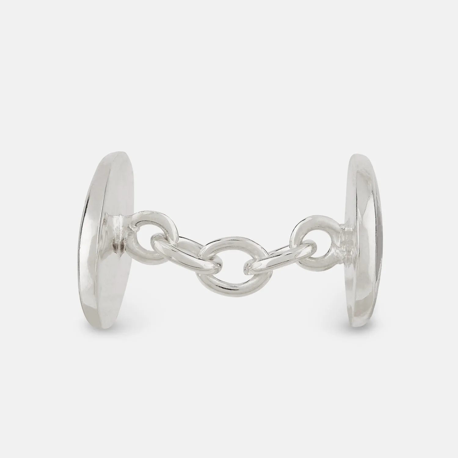 Forest Green and Navy Checkered Oval Enamel Chain Cufflinks sold by Turnbull & Asser product image thumbnail 2