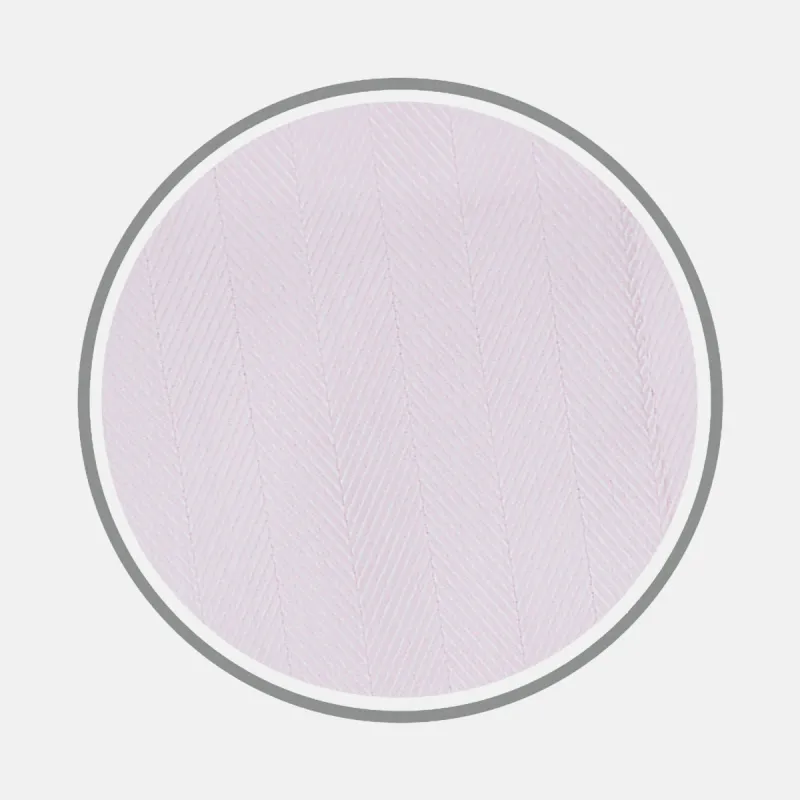 Pink Herringbone Cotton Fabric sold by Turnbull & Asser