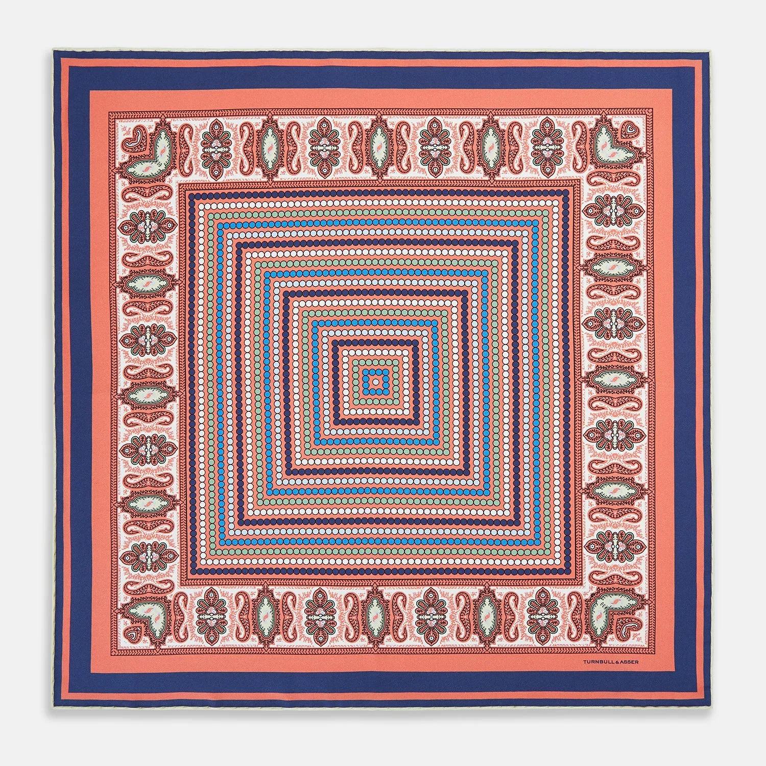 Orange Dots and Paisley Silk Pocket Square sold by Turnbull & Asser product image thumbnail 4