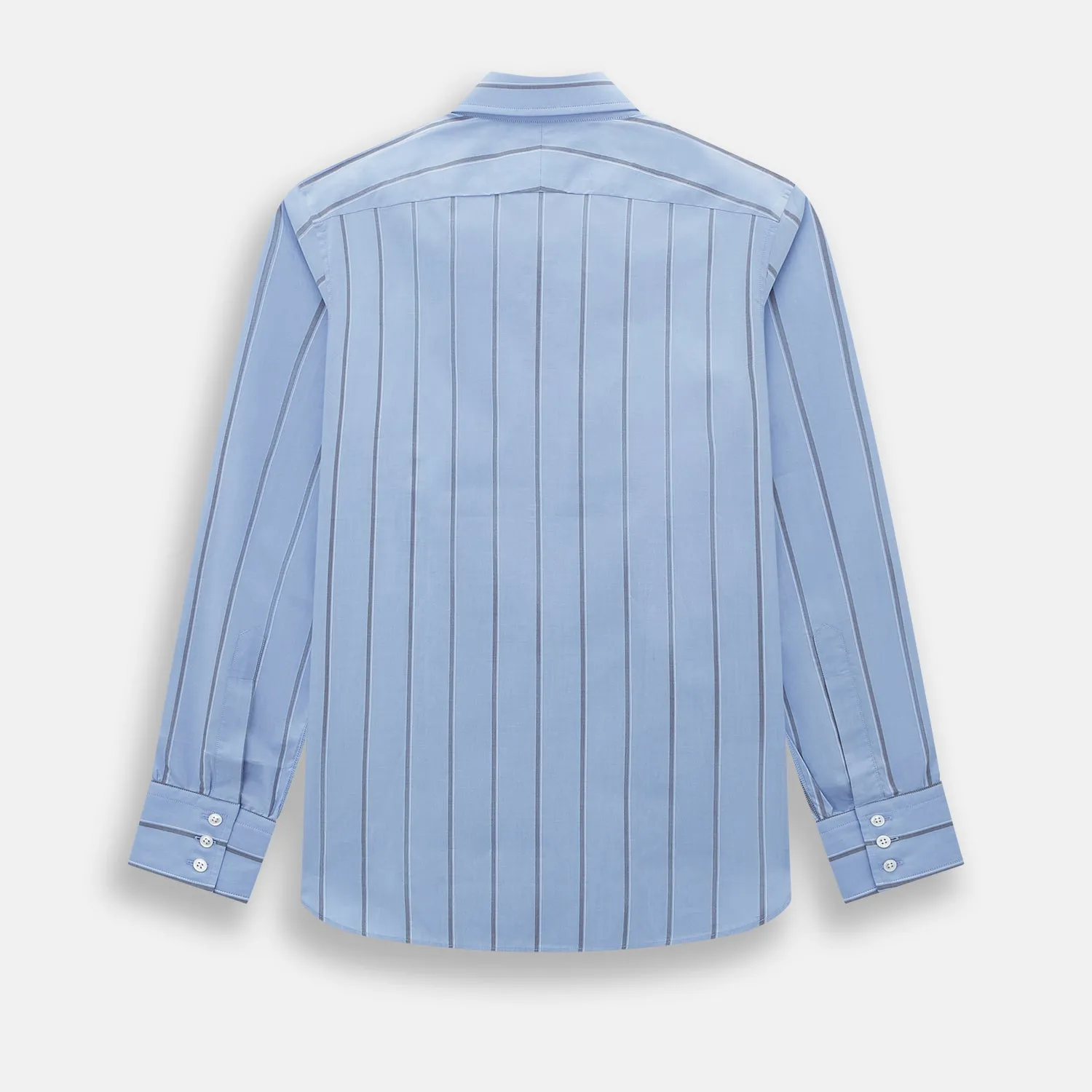 Sky Blue Track Stripe Westminster Shirt sold by Turnbull & Asser product image thumbnail 3