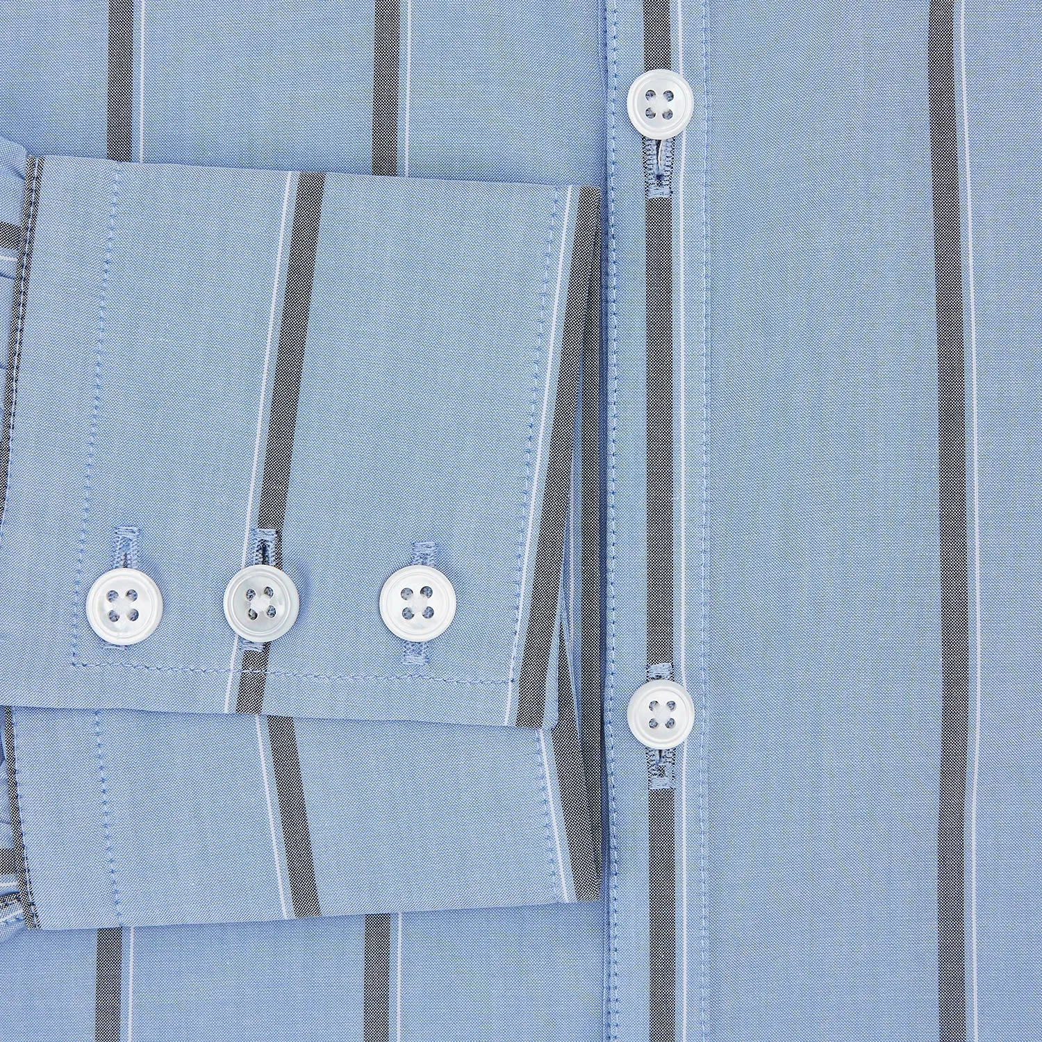 Sky Blue Track Stripe Westminster Shirt sold by Turnbull & Asser product image thumbnail 4