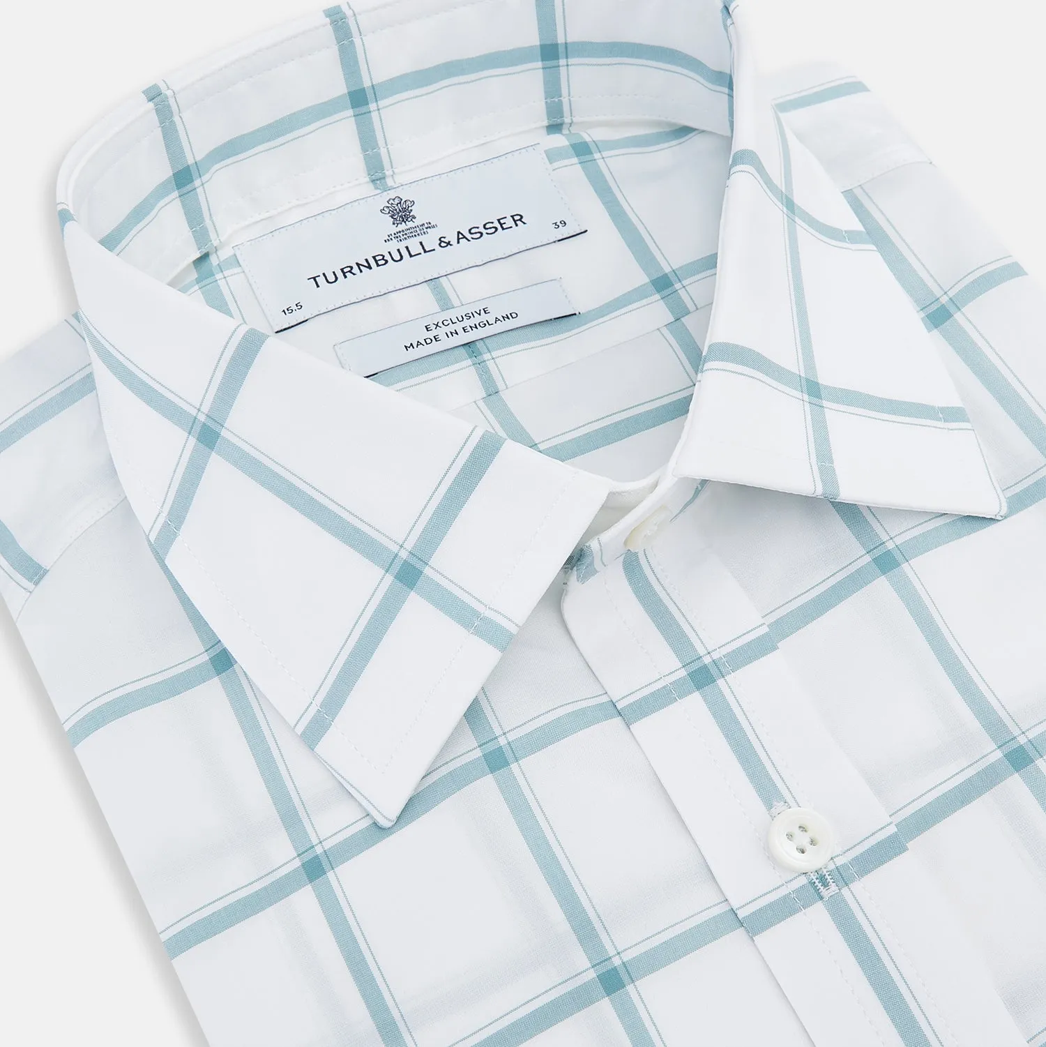 Sage Grid Check Mayfair Shirt sold by Turnbull & Asser product image thumbnail 2