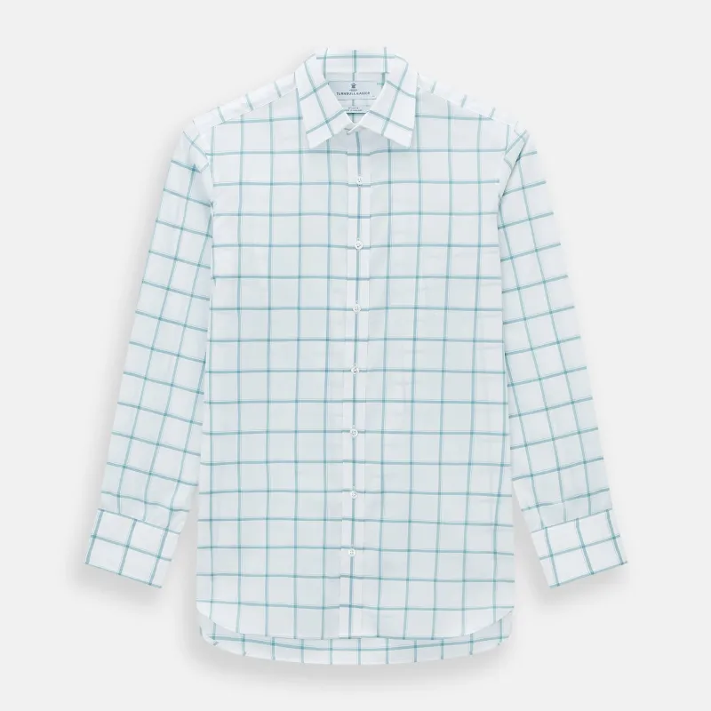 Sage Grid Check Mayfair Shirt sold by Turnbull & Asser