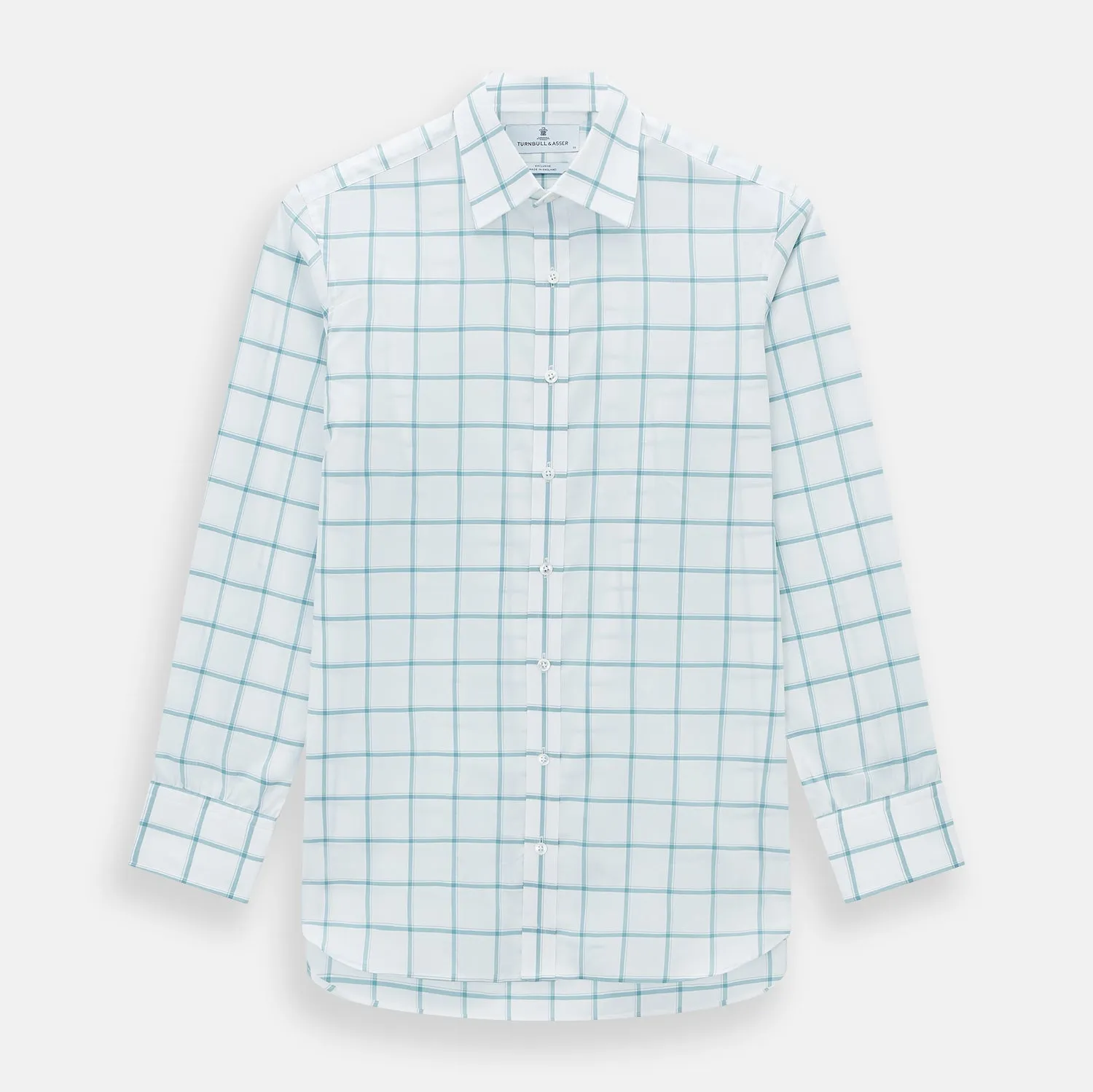 Sage Grid Check Mayfair Shirt sold by Turnbull & Asser