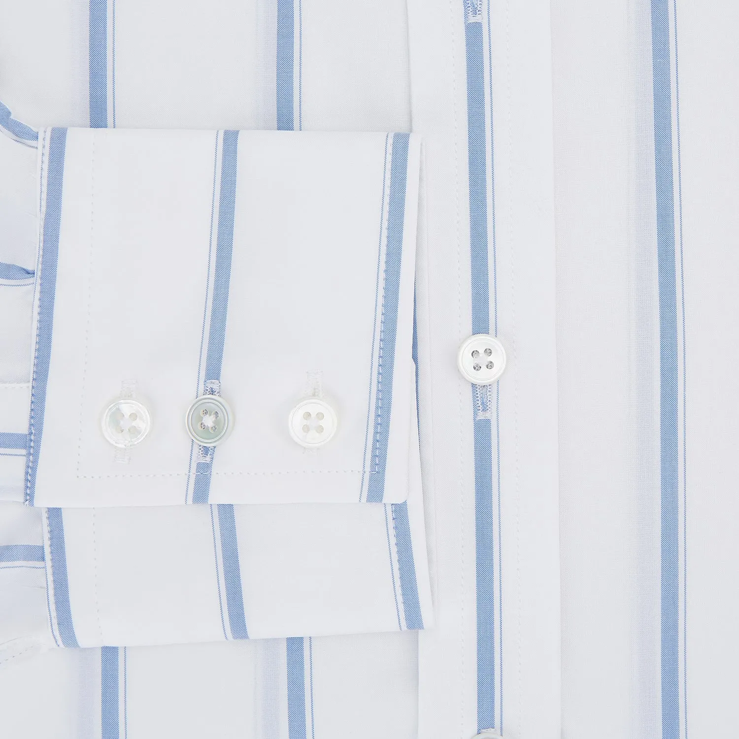 Colony Blue Track Stripe Mayfair Shirt sold by Turnbull & Asser product image thumbnail 4