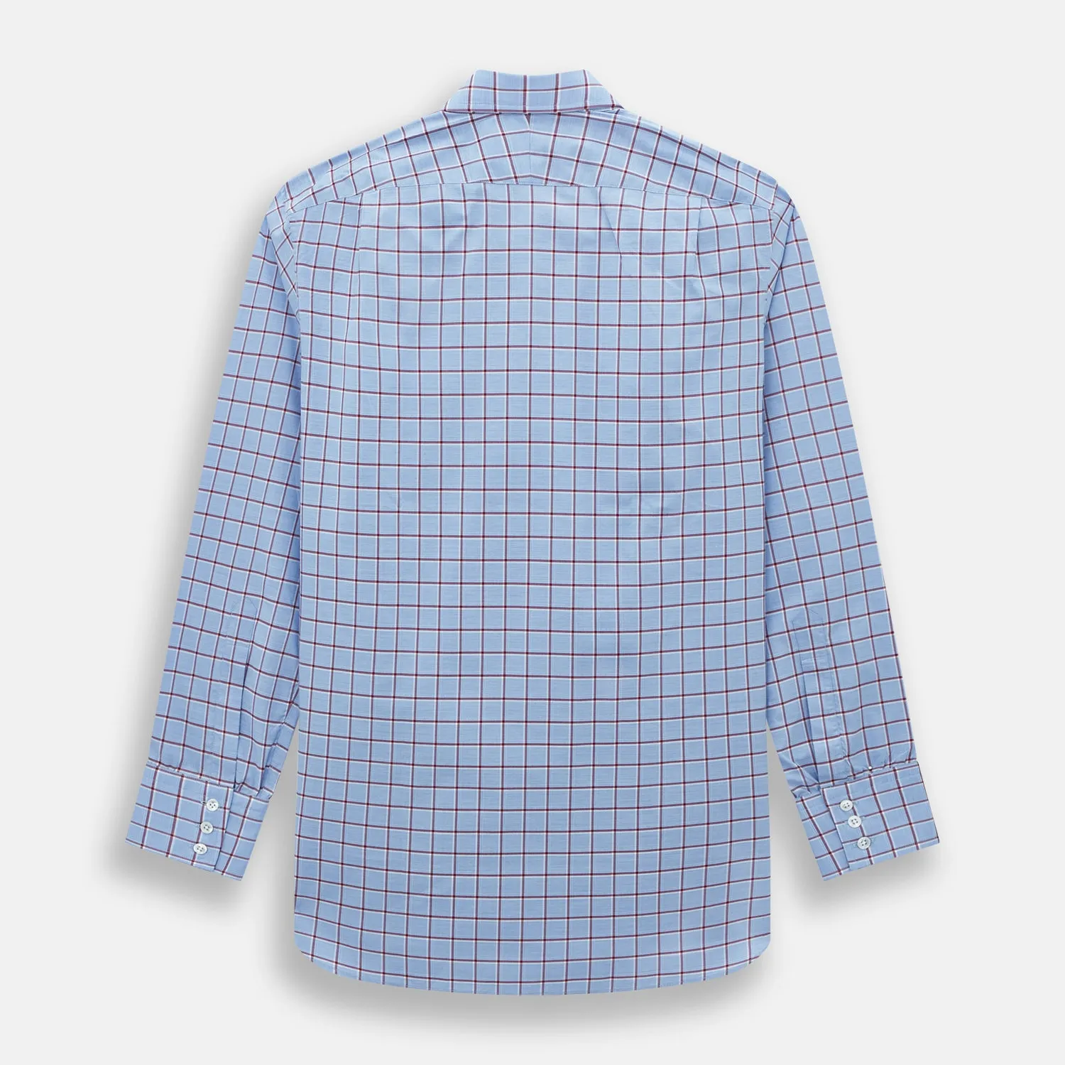 Blue and Burgundy Windowpane Mayfair Shirt sold by Turnbull & Asser product image thumbnail 3