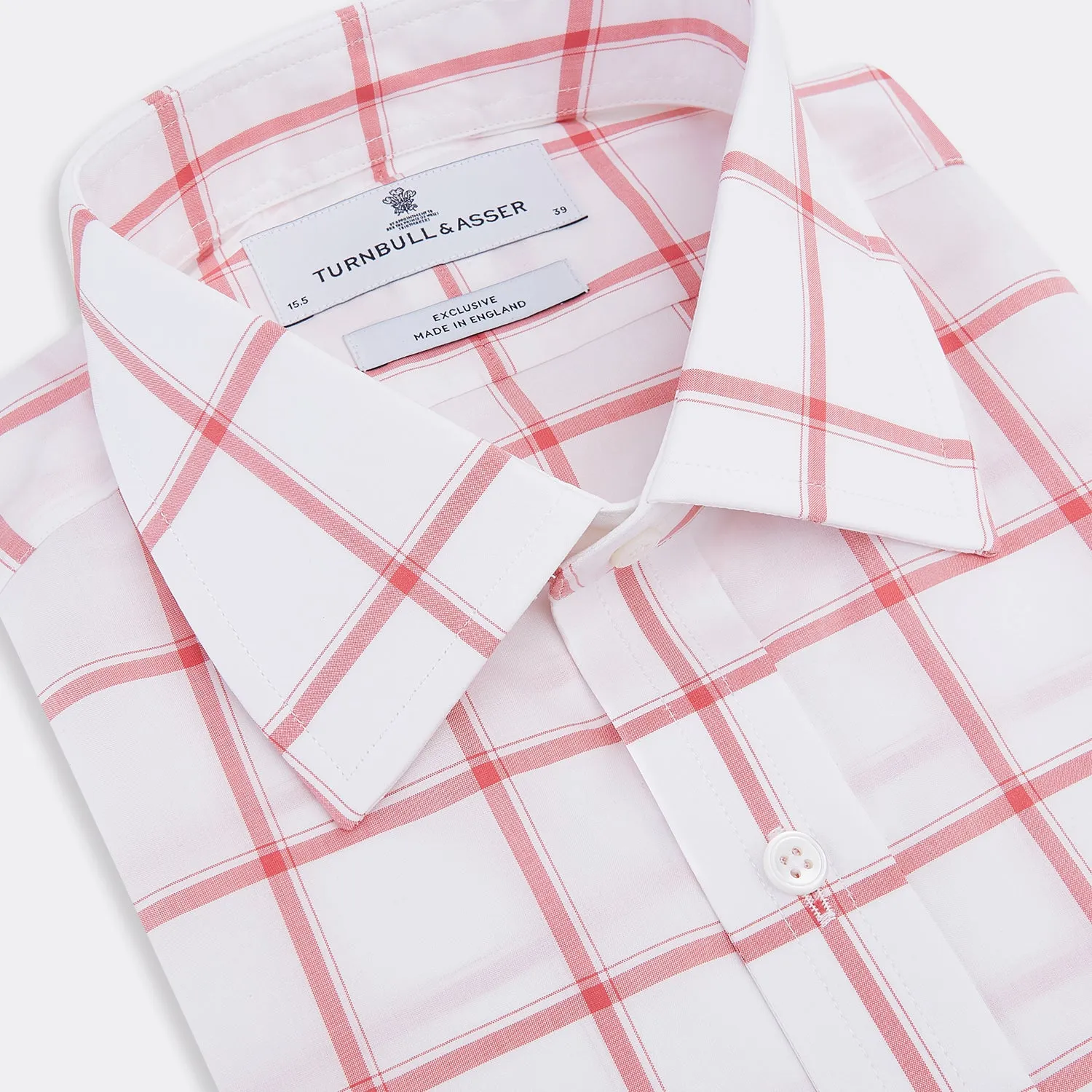 Coral Grid Check Mayfair Shirt sold by Turnbull & Asser product image thumbnail 2