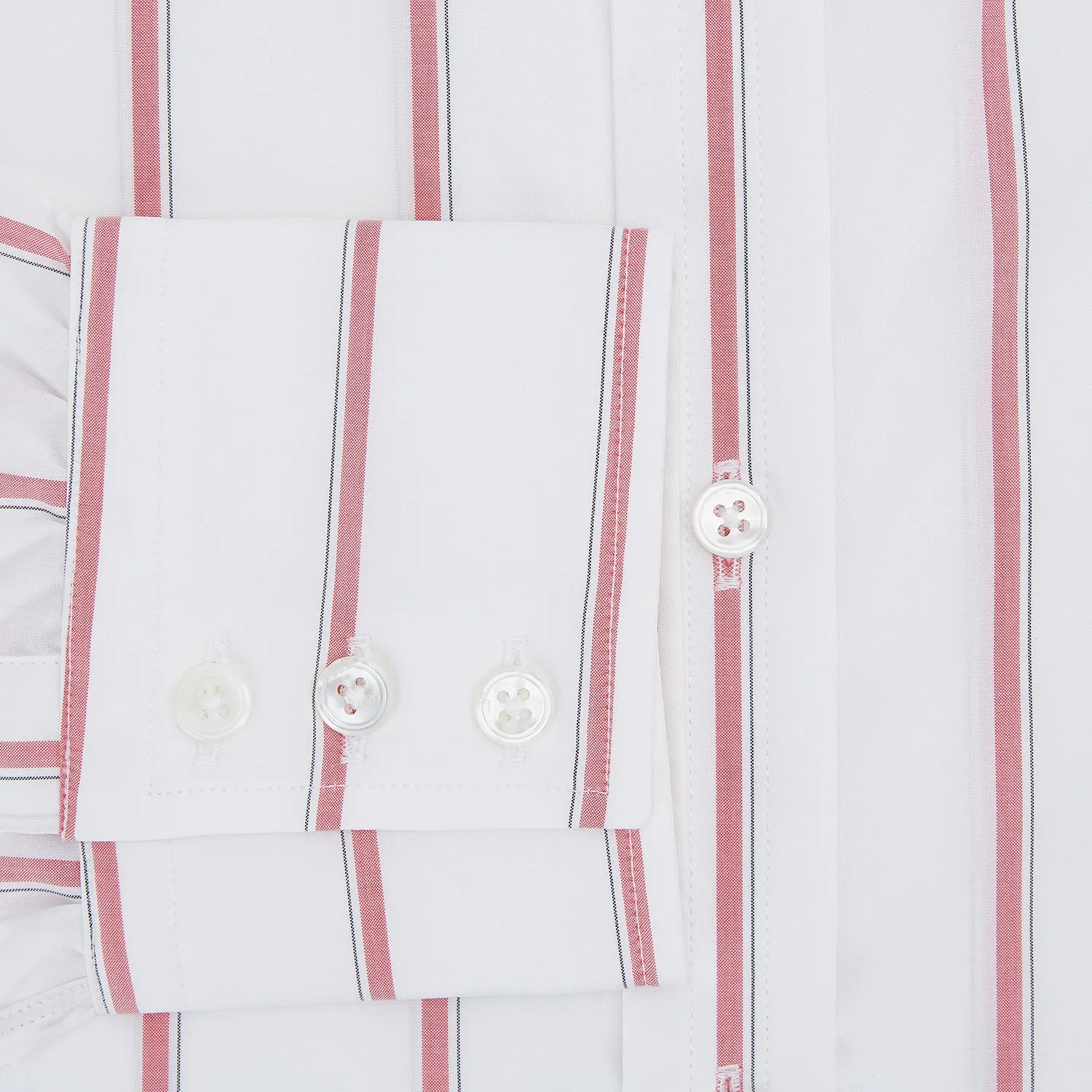 Coral Track Stripe Mayfair Shirt sold by Turnbull & Asser product image thumbnail 4