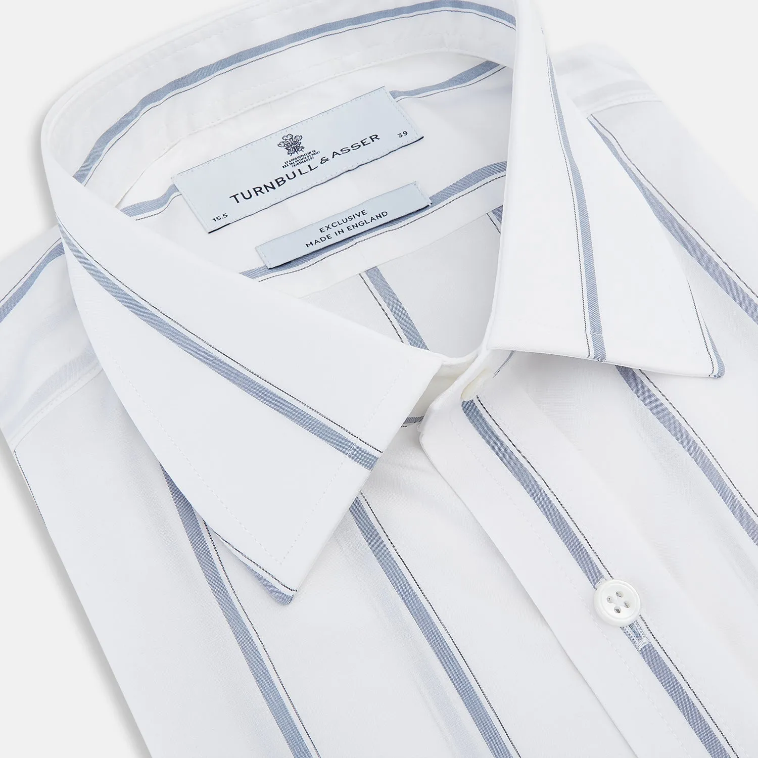 Steel Grey Track Stripe Mayfair Shirt sold by Turnbull & Asser product image thumbnail 2