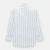 Steel Grey Track Stripe Mayfair Shirt sold by Turnbull & Asser
