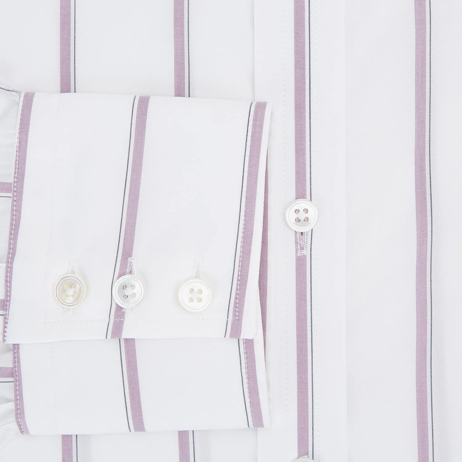 Antique Pink Track Stripe Mayfair Shirt sold by Turnbull & Asser product image thumbnail 4