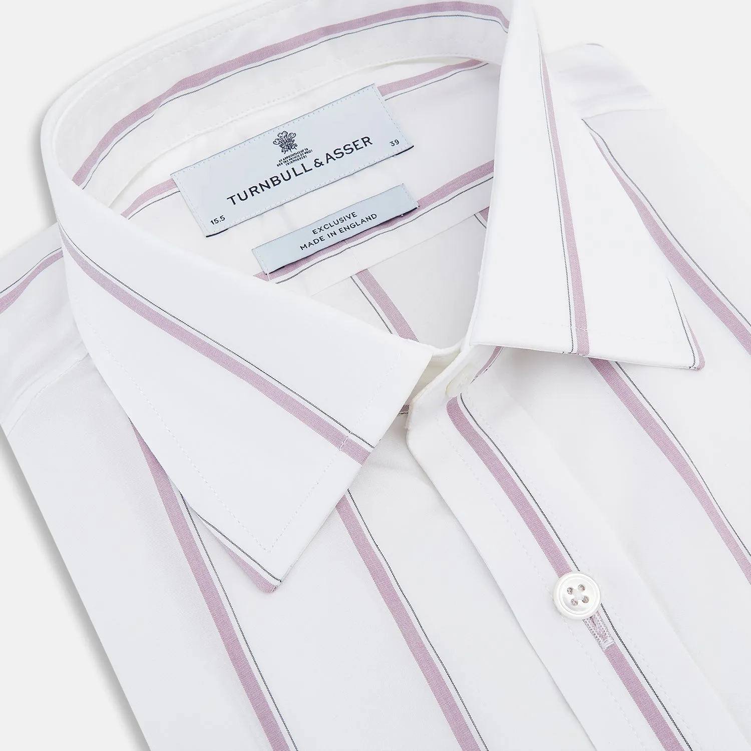 Antique Pink Track Stripe Mayfair Shirt sold by Turnbull & Asser product image thumbnail 2