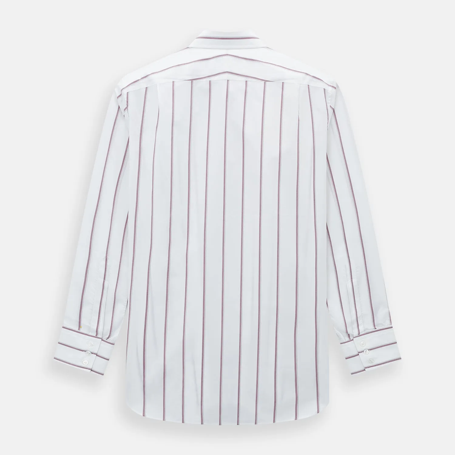 Wine Track Stripe Mayfair Shirt sold by Turnbull & Asser product image thumbnail 3