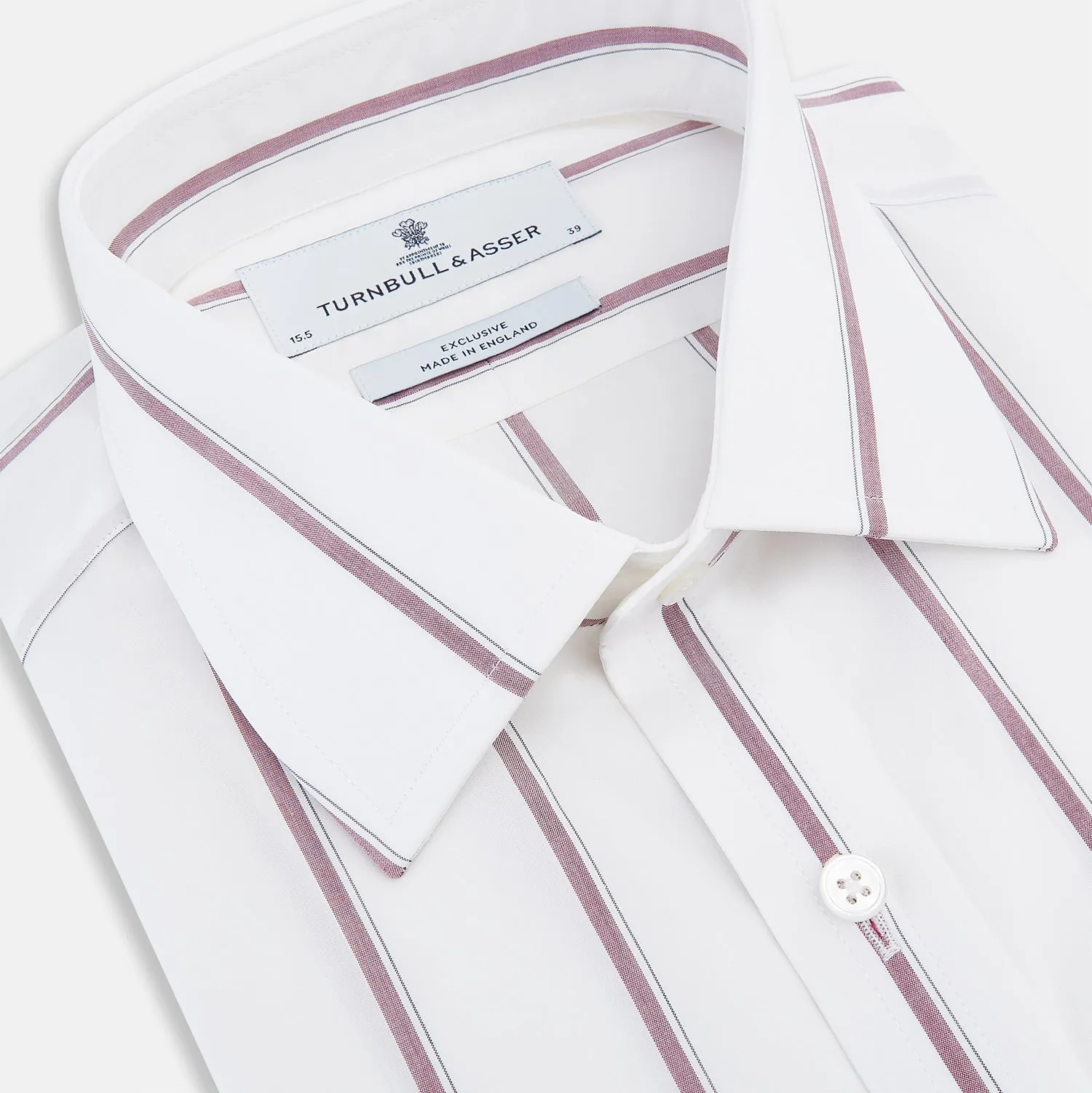 Wine Track Stripe Mayfair Shirt sold by Turnbull & Asser product image thumbnail 2