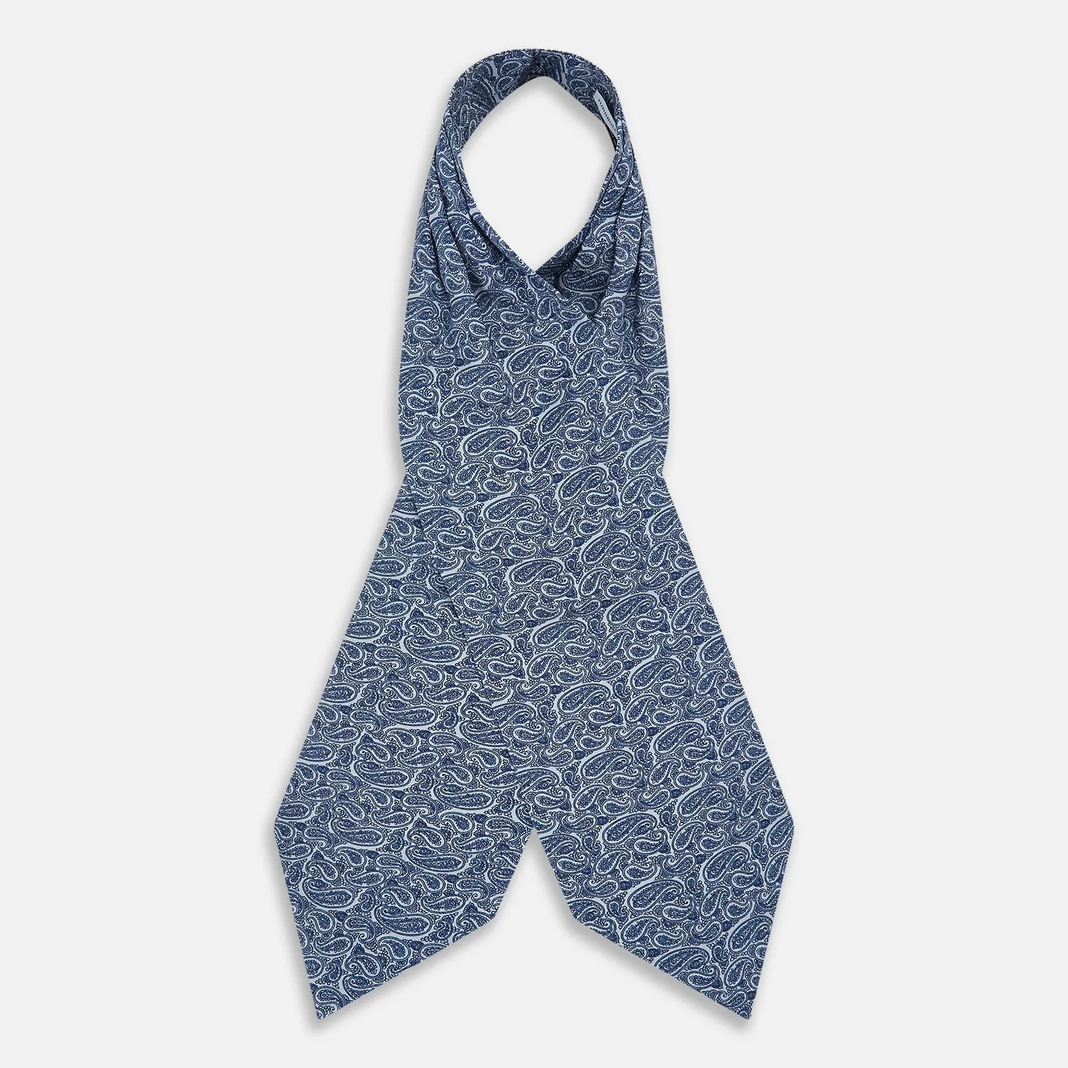 Pale Blue Paisley Silk Cravat sold by Turnbull & Asser product image thumbnail 2