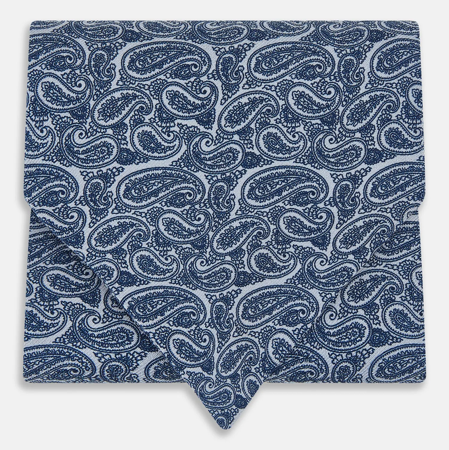 Pale Blue Paisley Silk Cravat sold by Turnbull & Asser