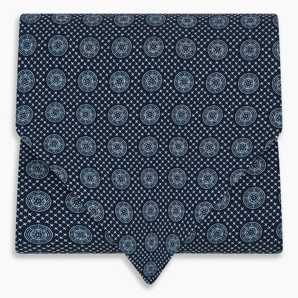 Navy Medallion Silk Cravat sold by Turnbull & Asser product image thumbnail 5