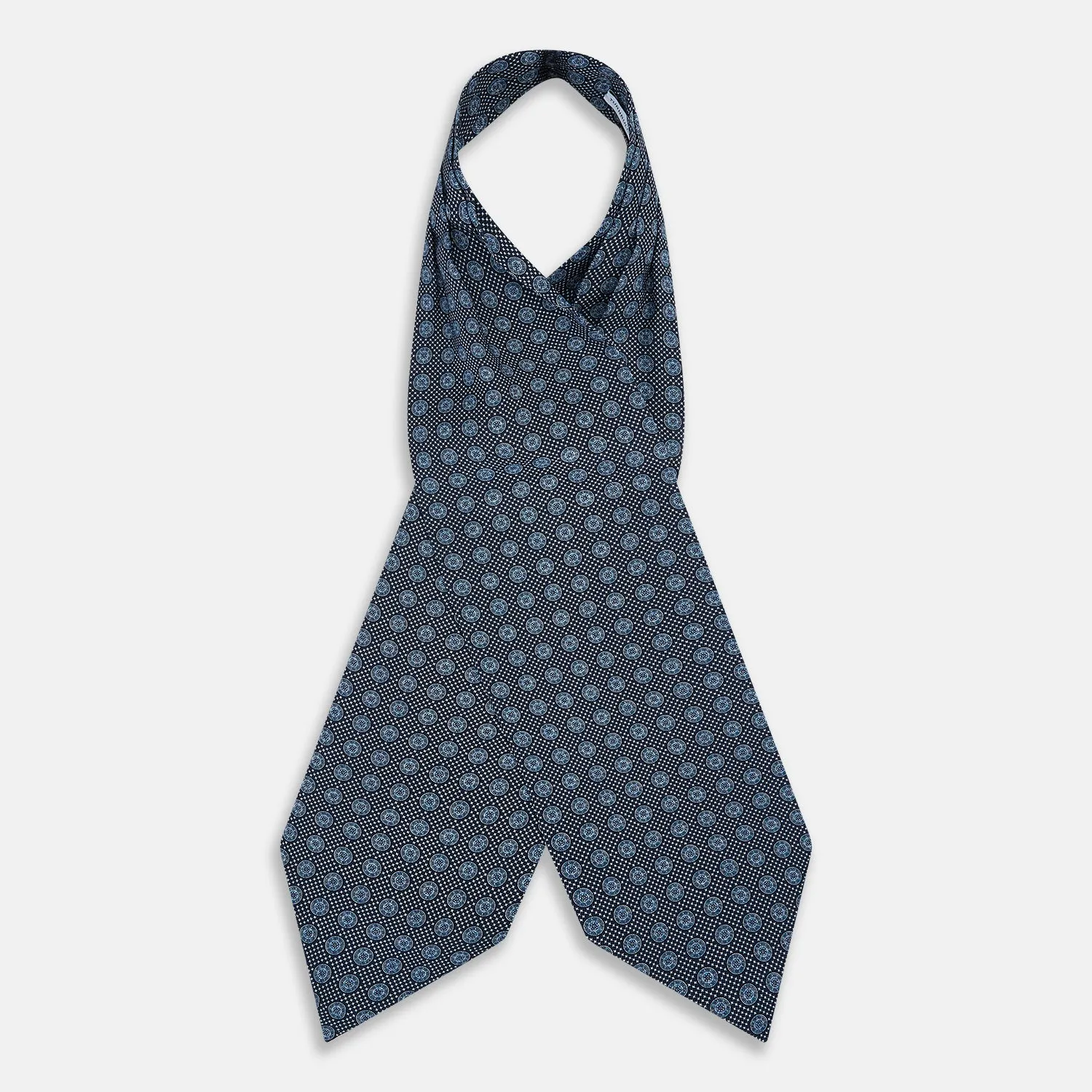 Navy Medallion Silk Cravat sold by Turnbull & Asser product image thumbnail 2