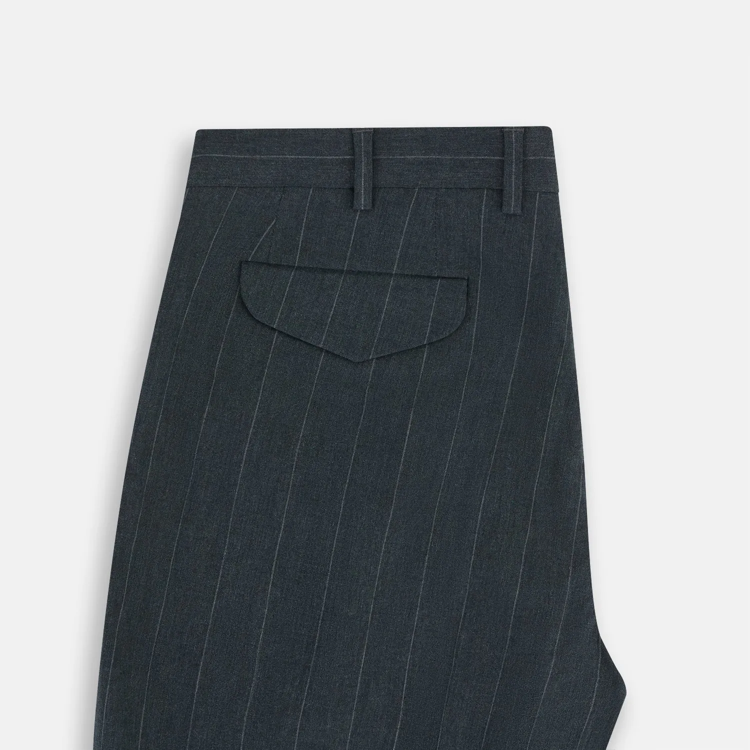 Forest Green Striped Edmund trousers sold by Turnbull & Asser product image thumbnail 5