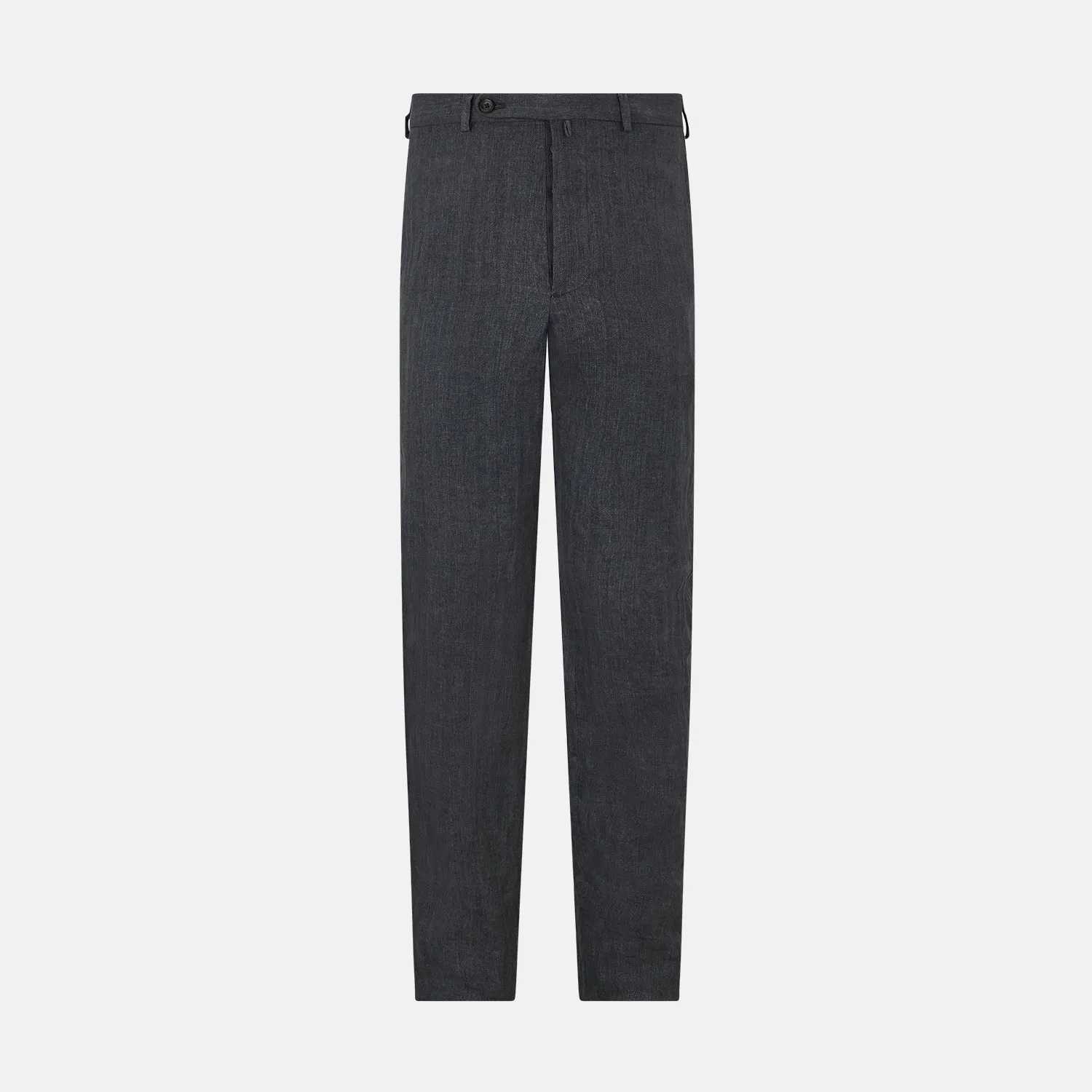 Ash Linen Herringbone Edmund Trousers sold by Turnbull & Asser