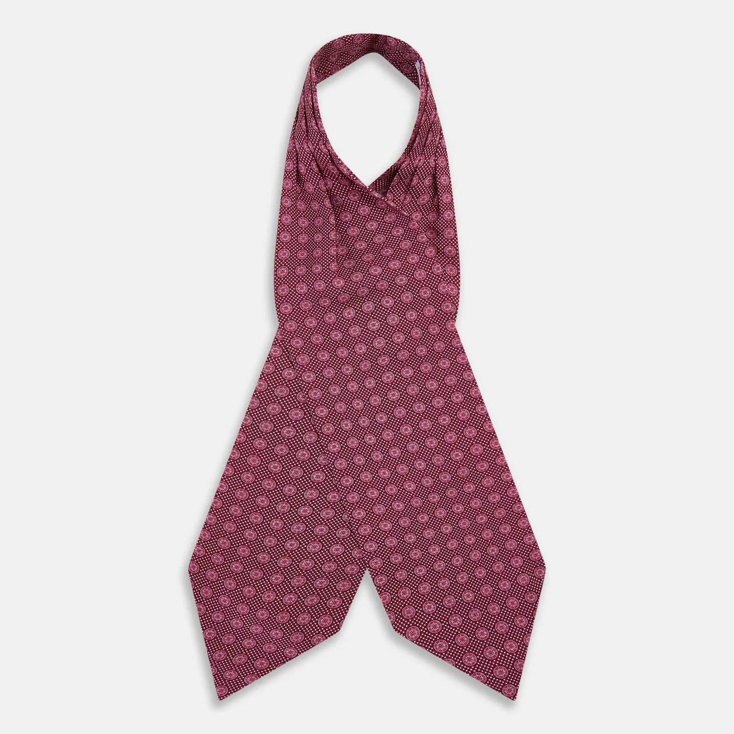 Burgundy Medallion Silk Cravat sold by Turnbull & Asser product image thumbnail 2