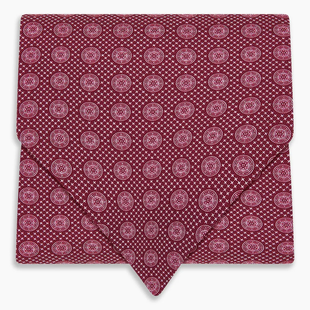 Burgundy Medallion Silk Cravat sold by Turnbull & Asser product image thumbnail 5
