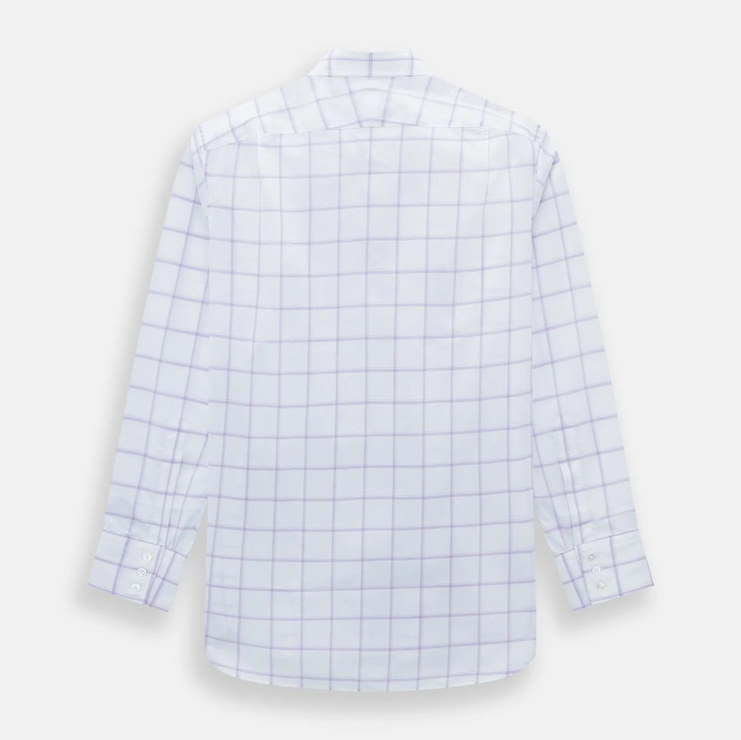 Lilac Grid Check Mayfair Shirt sold by Turnbull & Asser product image thumbnail 3