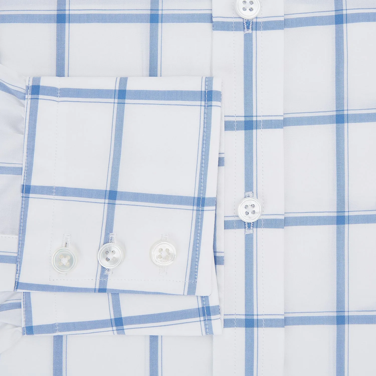 Colony Blue Grid Check Mayfair Shirt sold by Turnbull & Asser product image thumbnail 4