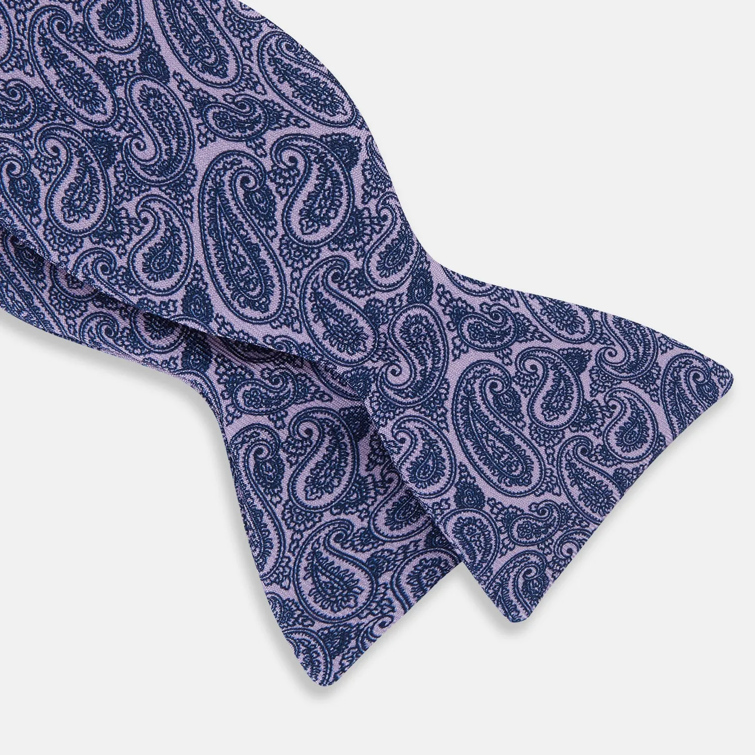 Lilac Paisley Silk Bow Tie sold by Turnbull & Asser product image thumbnail 2