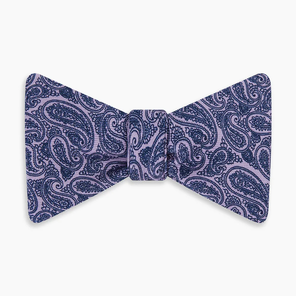 Lilac Paisley Silk Bow Tie sold by Turnbull & Asser product image thumbnail 4