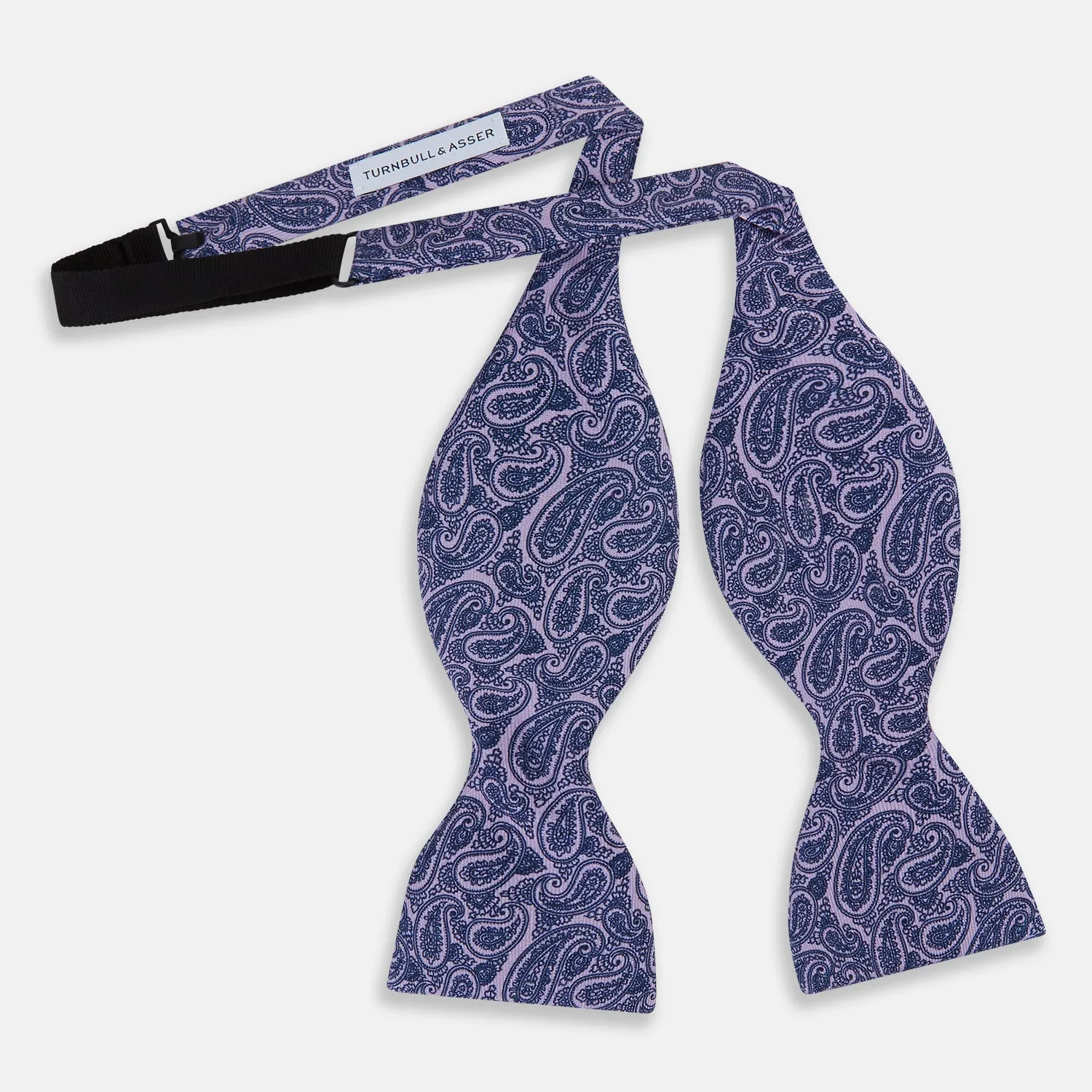 Lilac Paisley Silk Bow Tie sold by Turnbull & Asser product image thumbnail 3