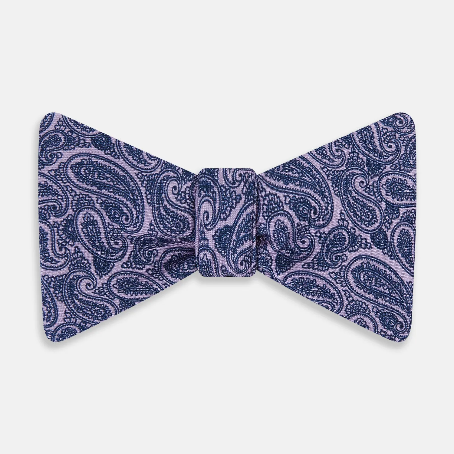 Lilac Paisley Silk Bow Tie sold by Turnbull & Asser