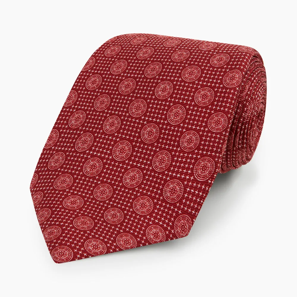 Red Medallion Silk Tie sold by Turnbull & Asser product image thumbnail 5