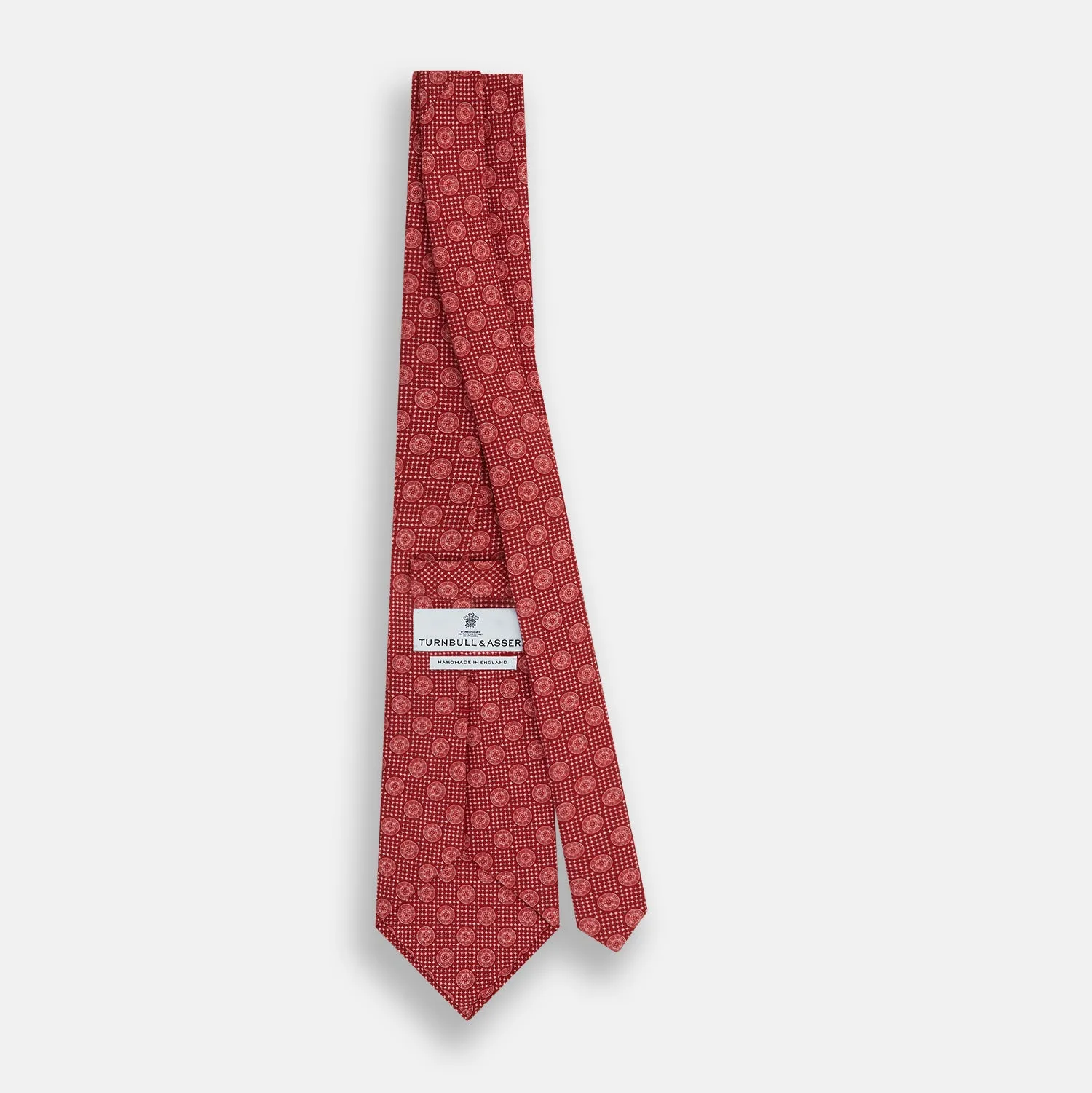 Red Medallion Silk Tie sold by Turnbull & Asser product image thumbnail 4