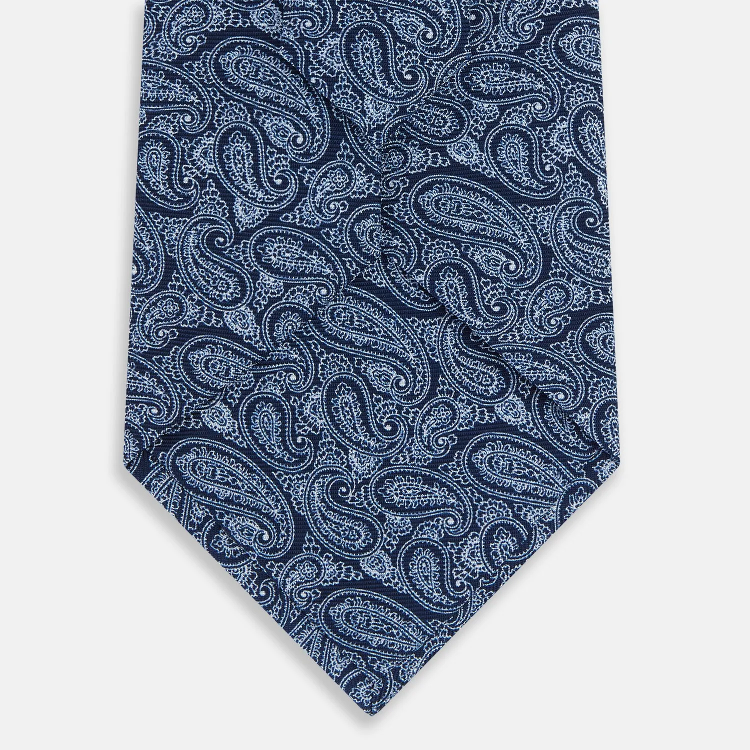 Dark Navy Paisley Silk Tie sold by Turnbull & Asser product image thumbnail 3