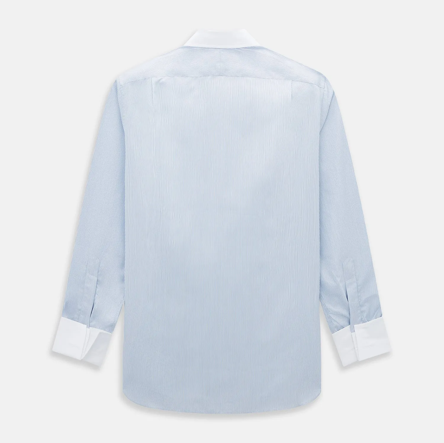 Sky Blue Hairline Multi Stripe Shirt with Constrast T&A Collar and Cuffs sold by Turnbull & Asser product image thumbnail 3