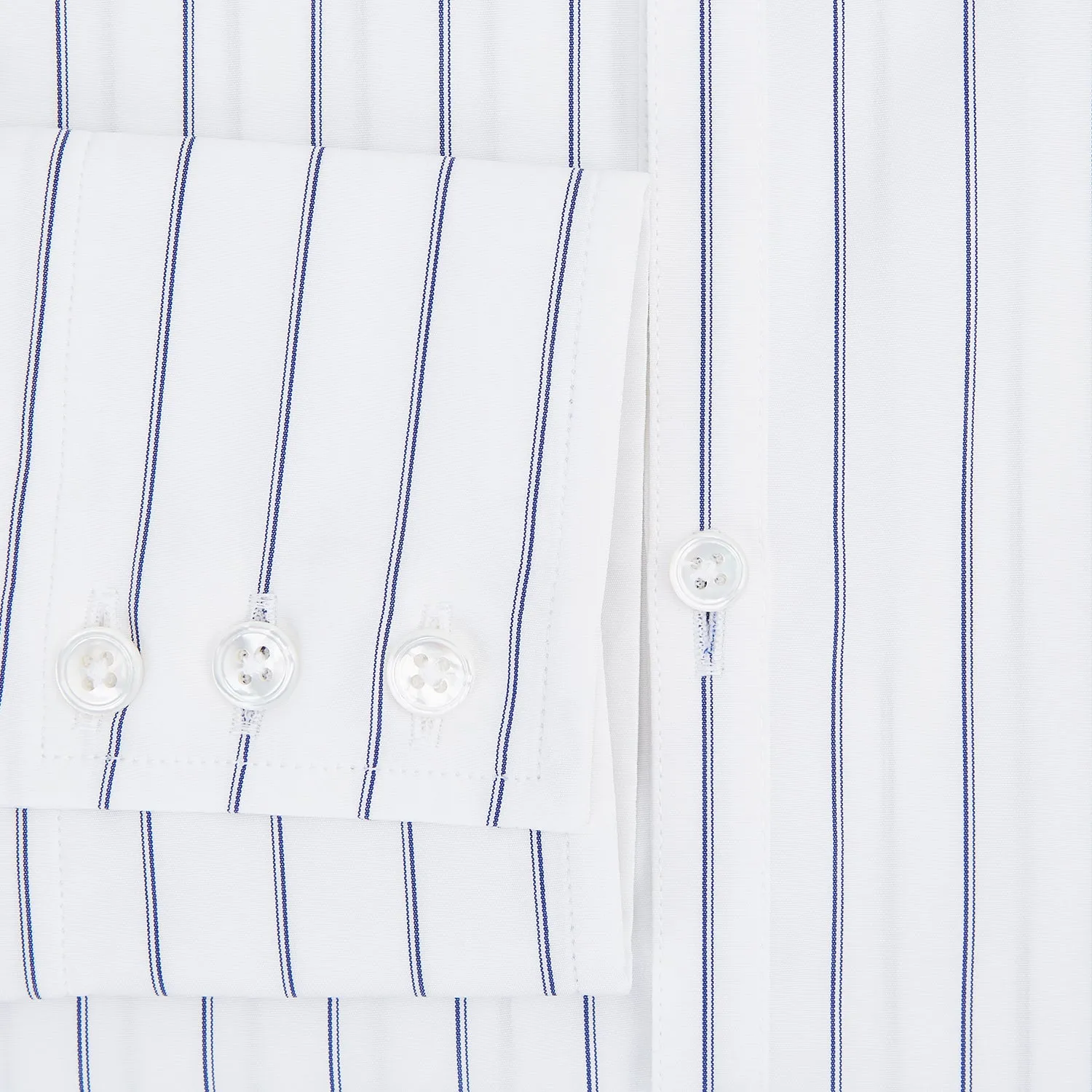 Dark Navy Double-Pinstripe Westminster Shirt sold by Turnbull & Asser product image thumbnail 4