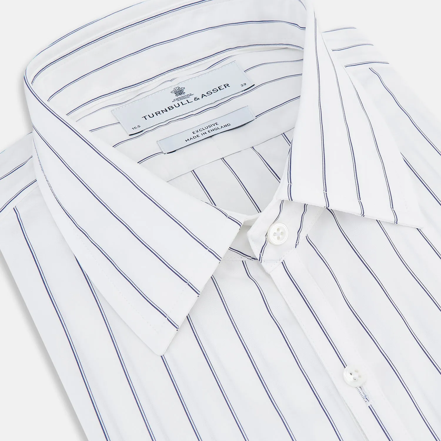 Dark Navy Double-Pinstripe Westminster Shirt sold by Turnbull & Asser product image thumbnail 2