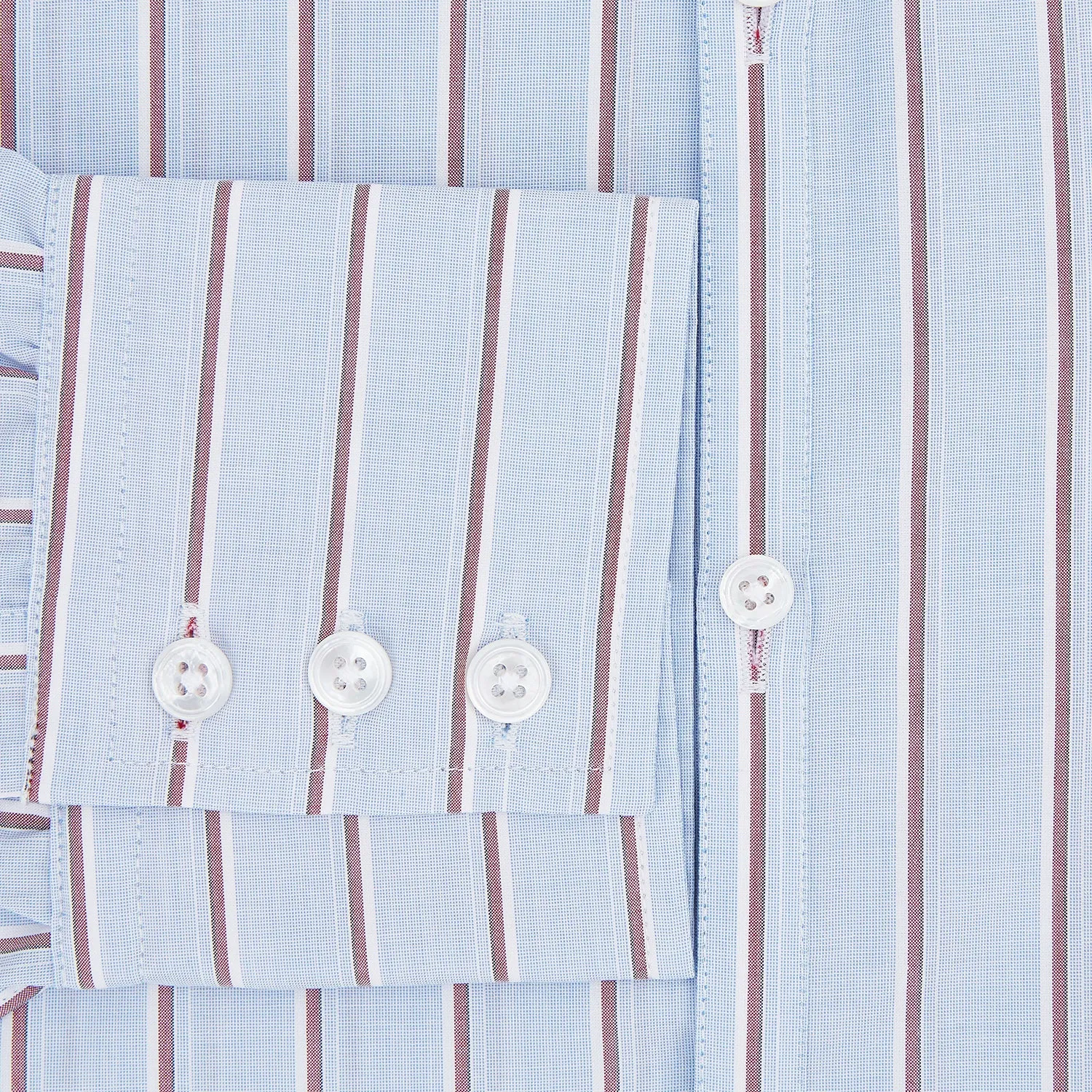 Blue and Burgundy Multi-Stripe Westminster Shirt sold by Turnbull & Asser product image thumbnail 4