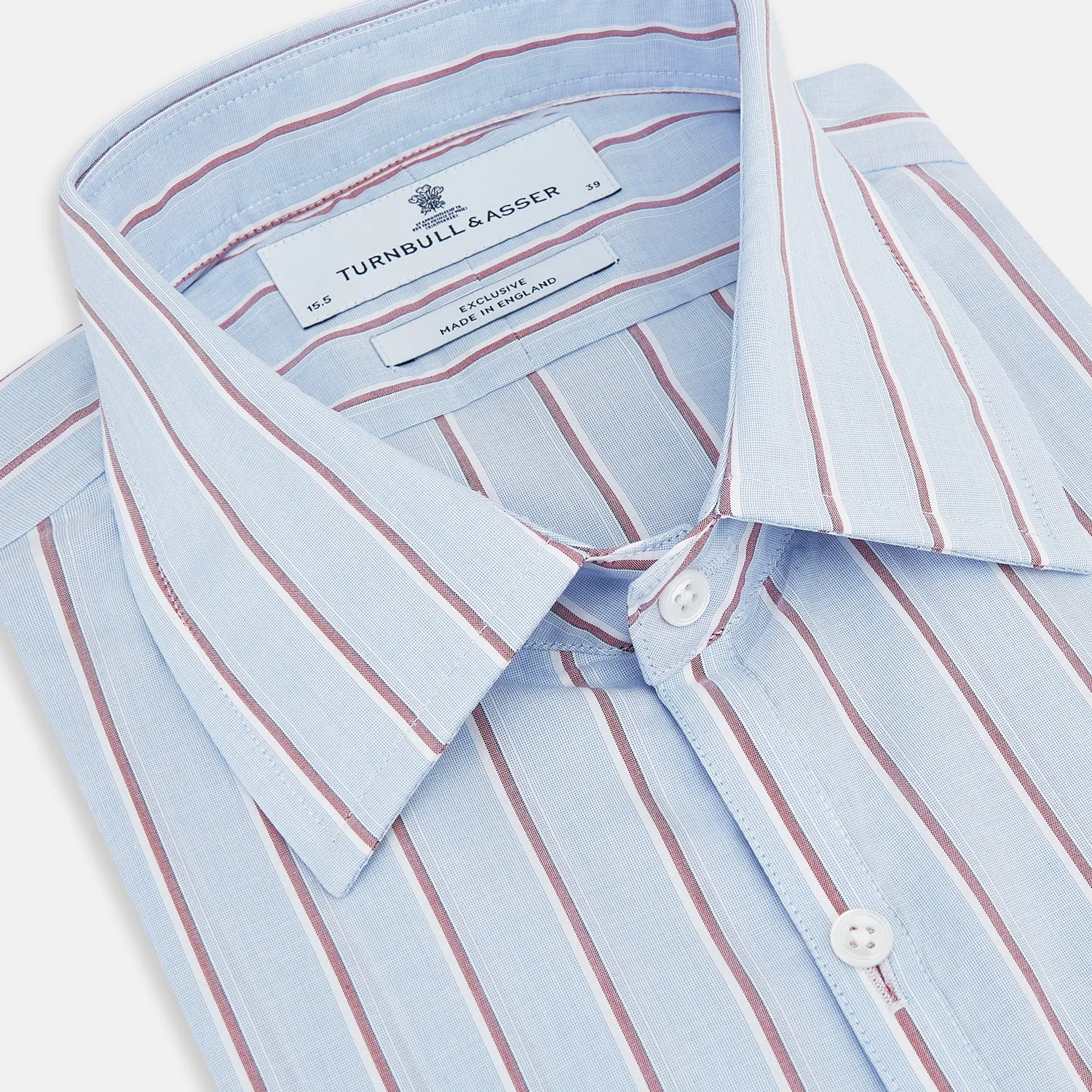 Blue and Burgundy Multi-Stripe Westminster Shirt sold by Turnbull & Asser product image thumbnail 2