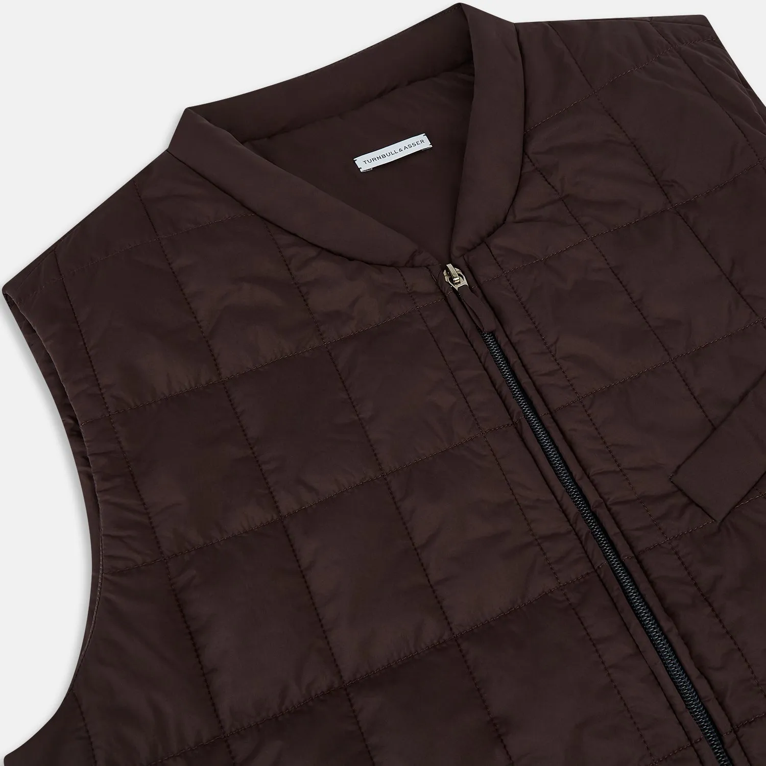 Burgundy Quilted Gilet sold by Turnbull & Asser product image thumbnail 2